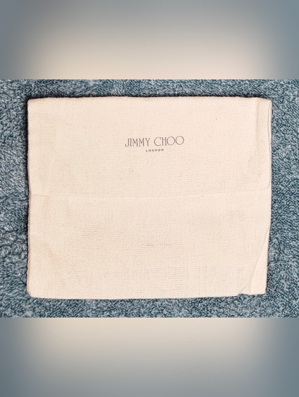 Jimmy Choo London Dust Bag Authentic Cream Cotton Envelope Wallet Purse Pouch